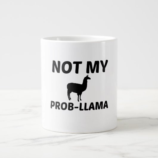 NIET MIJN PROB LLAMA GROTE KOFFIEKOP (Voorkant)