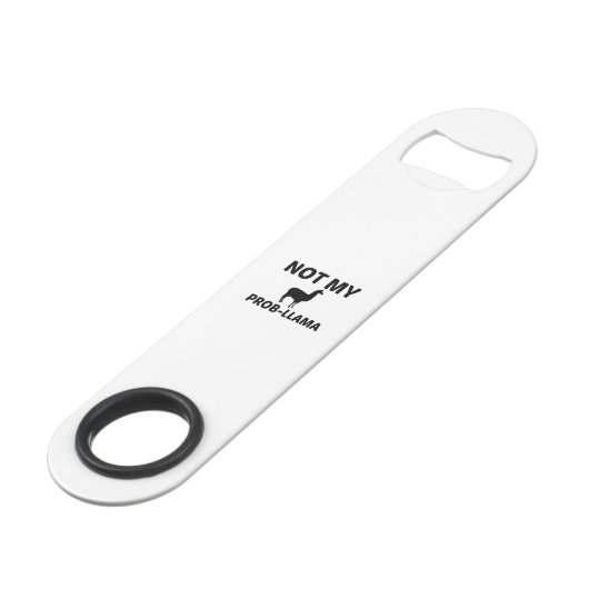 NIET MIJN PROB LLAMA SPEED FLESSENOPENER (Voorkant Gekanteld)