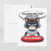 Niet mijn probleem briefkaart (Voorkant / Achterkant)