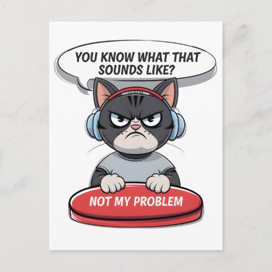 Niet mijn probleem briefkaart (Voorkant)