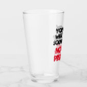 NIET MIJN PROBLEEM Funny Gag Beer Glas (Rechts)