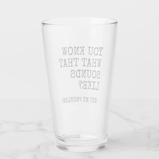 Niet mijn probleem glas (Achterkant)