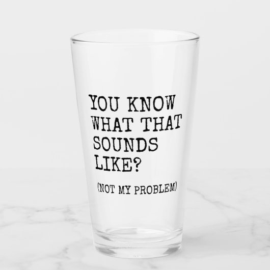 Niet mijn probleem glas (Voorkant)