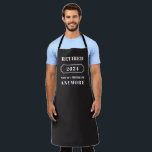 NIET mijn probleem meer Grappig Pensioen Gift Schort<br><div class="desc">Vier je pensioen met een lach met ons "NOT My Problem Anymore Funny Retirement Gift Schort"! Dit humoristische schort heeft een speels ontwerp dat perfect past bij de zorgeloze geest van pensionering. Gemaakt van hoogwaardige, duurzame stof, het is perfect voor koken, grillen of knutselen zonder zorgen. Of het nu voor...</div>