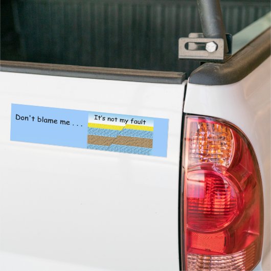 Niet mijn schuld bumpersticker (Op Truck)
