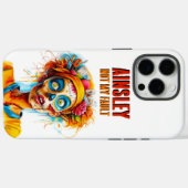 Niet mijn schuld kleurrijke zombie meisje Case-Mate iPhone case (Achterkant (horizontaal))