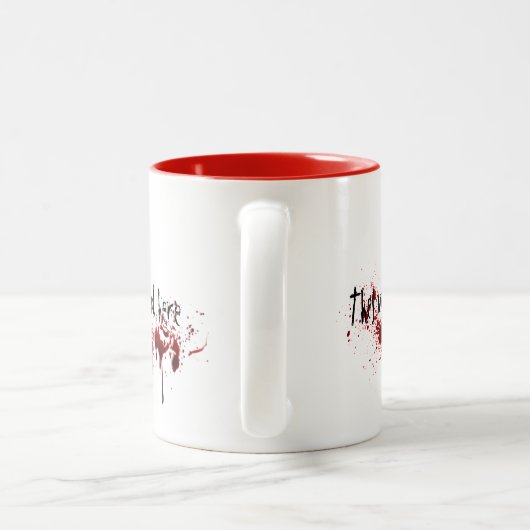 Niet mijn schuld tweekleurige koffiemok (Handvat)