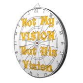 Niet mijn visie, maar zijn visie op kunst dartbord (Voorkant Rechts)