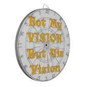 Niet mijn visie, maar zijn visie op kunst dartbord (Voorkant Links)