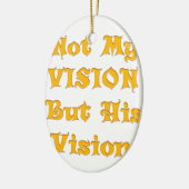 Niet mijn visie, maar zijn visie op kunst keramisch ornament (Links)