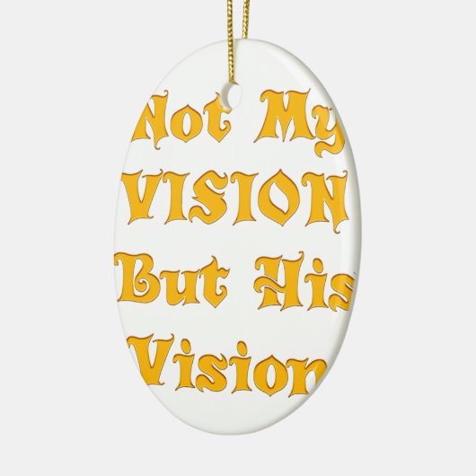 Niet mijn visie, maar zijn visie op kunst keramisch ornament (Links)