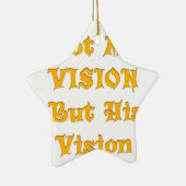 Niet mijn visie, maar zijn visie op kunst keramisch ornament (Rechts)