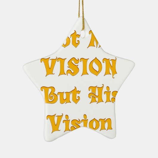 Niet mijn visie, maar zijn visie op kunst keramisch ornament (Rechts)