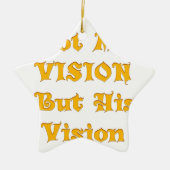 Niet mijn visie, maar zijn visie op kunst keramisch ornament (Voorkant)