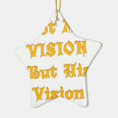 Niet mijn visie, maar zijn visie op kunst keramisch ornament (Links)