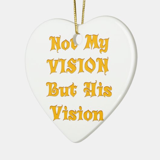 Niet mijn visie, maar zijn visie op kunst keramisch ornament (Links)