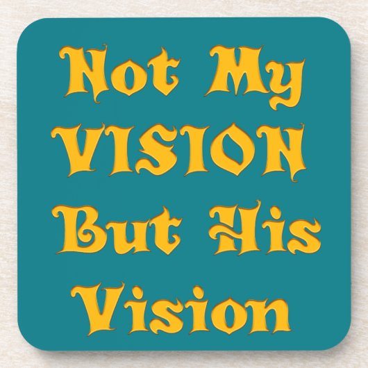 Niet mijn visie, maar zijn visie op kunst onderzetter (Voorkant)