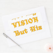 Niet mijn visie, maar zijn visie op kunst rechthoekige sticker (Envelop)
