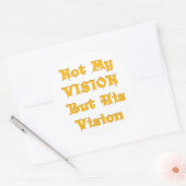 Niet mijn visie, maar zijn visie op kunst ronde sticker (Envelop)
