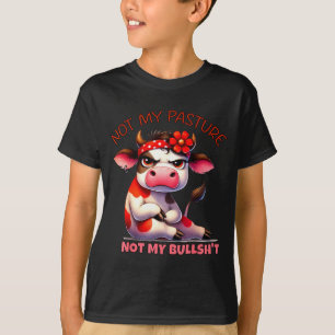 Niet Mijn Weide Niet Mijn Stier Grappige Koe Boerd T-shirt