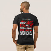 Niet mijn wijsheid t-shirt (Achterkant volledig)