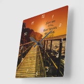 Niet mijn wil maar u wordt gedaan Luke 22:42 Manus Vierkante Klok (Hoek)