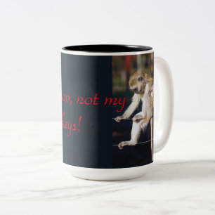 Niet mijn zoo tweekleurige koffiemok
