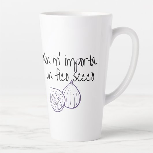Niet m'importa un fico secco latte mok (Rechts)
