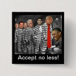 Niet minder knoop goedkeuren. vierkante button 5,1 cm