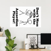 Niet minder met de accordeonspeler poster (Thuiskantoor)