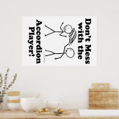 Niet minder met de accordeonspeler poster (Keuken)