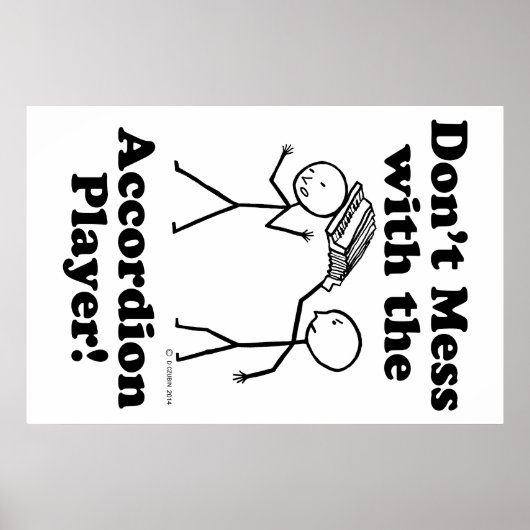 Niet minder met de accordeonspeler poster (Voorkant)