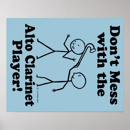 Niet minder met de Alto Sax-speler Poster (Voorkant)