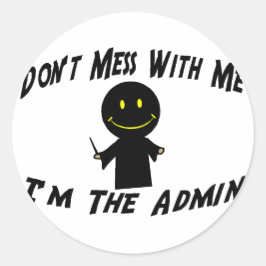 Niet minder met de beheerder ronde sticker