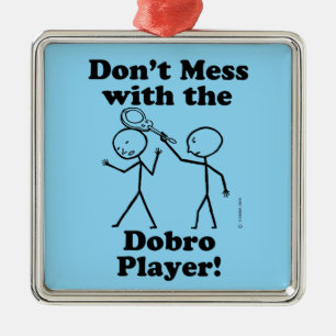 Niet minder met de Dobro-speler Metalen Ornament