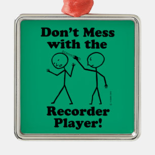 Niet minder met de recorder speler metalen ornament