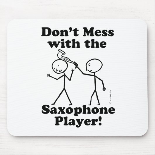 Niet minder met de saxofone-speler muismat (Voorkant)