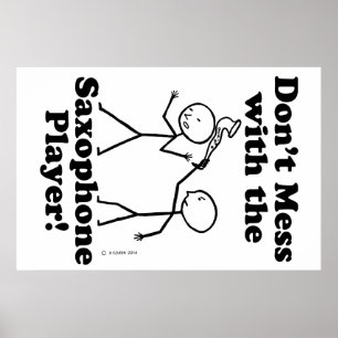 Niet minder met de saxofone-speler poster