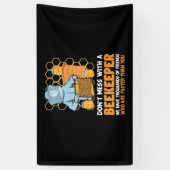 Niet minder met een bijenhouder spandoek (Verticaal)
