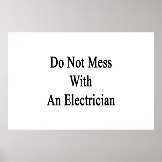 Niet minder met een elektricien poster (Voorkant)