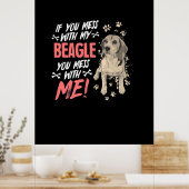 Niet minder met mijn beagle hond poster (Keuken)