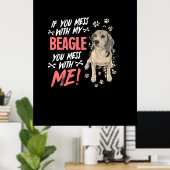 Niet minder met mijn beagle hond poster (Thuiskantoor)
