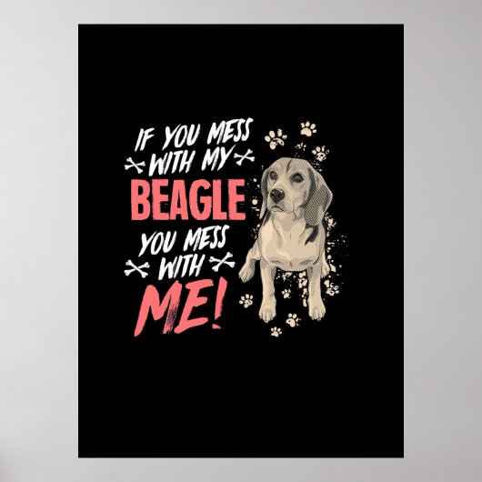 Niet minder met mijn beagle hond poster (Voorkant)
