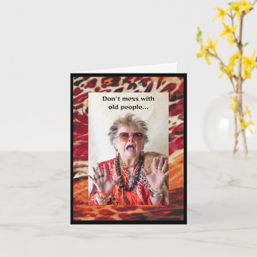 Niet minder met oude mensen kaart (Gele Bloem)