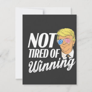 Niet moe van het winnen van Trump Maga inauguratie Bedankkaart