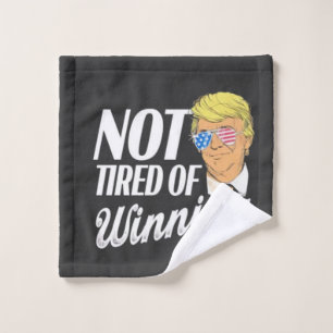 Niet moe van het winnen van Trump Maga inauguratie Washandje