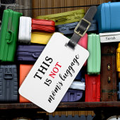 Niet Moeders Bagage Grappige Script Bagagelabel