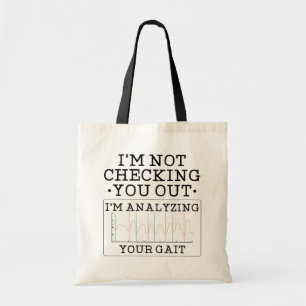 Niet naar je kijken Fysiotherapeut grap Tote Bag