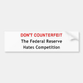 Niet nagemaakt bumpersticker (Voorkant)