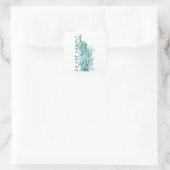 Niet naleven vierkante sticker (Tas)